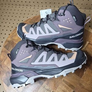Salomon X Ultra 360 Mid Womens Size 7 Hiking Boots Waterproof Plum Kitten NEW